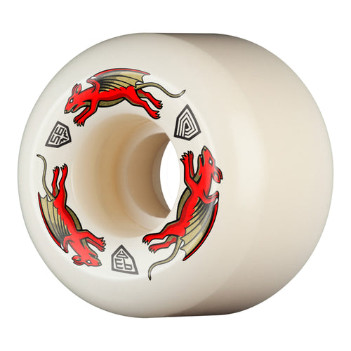 Powell Peralta - Dragon Formula Nano Rats Wheels 54mm x 39mm 93A AA2 - Off White/Red
