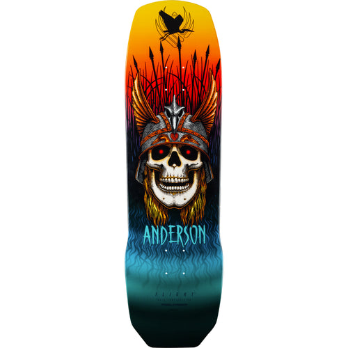 Powell Peralta - Andy Anderson Heron Skull Flight Teal Deck - 8.45