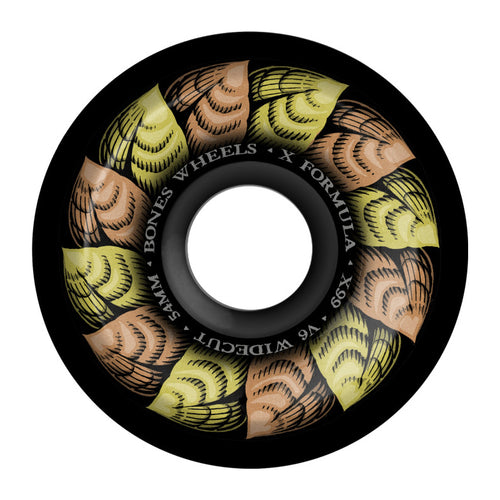 Bones Wheels - X Formula Leaving Black Wheels - 54mm V6 99A Wide Cut