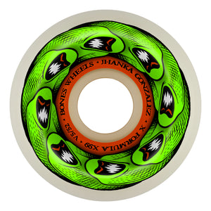 Bones Wheels - X-Formula Jhanka 'Monito & Mat' Wheels White - 52mm V5 Sidecut 99A