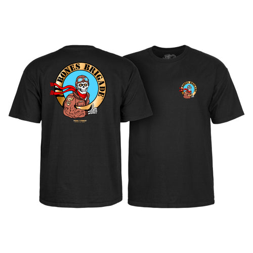 Powell Peralta - BONES BRIGADE Ripper Pilot Tee - Black