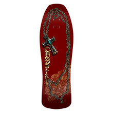 Load image into Gallery viewer, Powell Peralta - Ray Underhill Chain &amp; Cross Burgundy Gold Foil Deck - 9.9&quot;