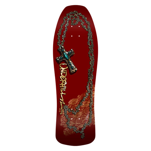 Powell Peralta - Ray Underhill Chain & Cross Burgundy Gold Foil Deck - 9.9