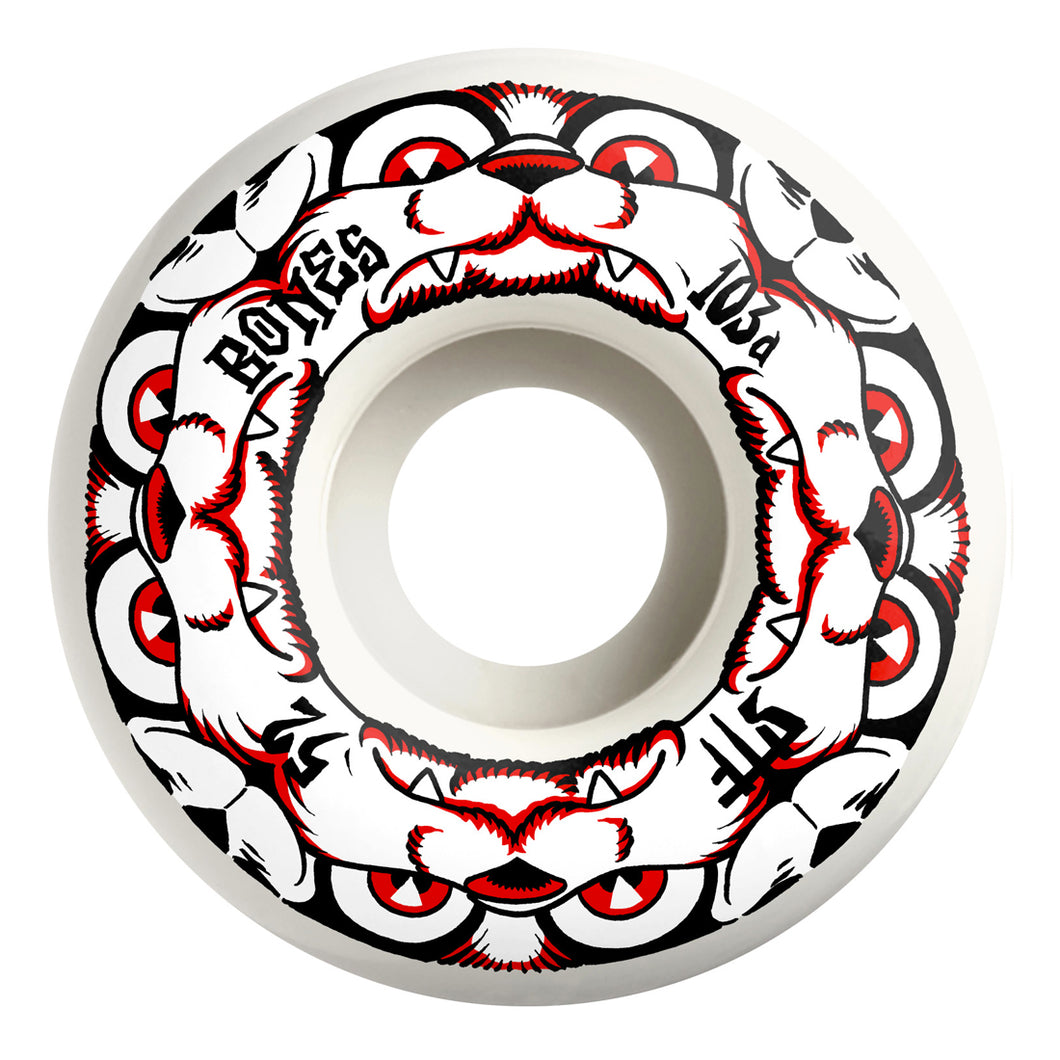 Bones Wheels - STF 4 DOG NIGHT Wheels White - 52mm 103A V4 Wide