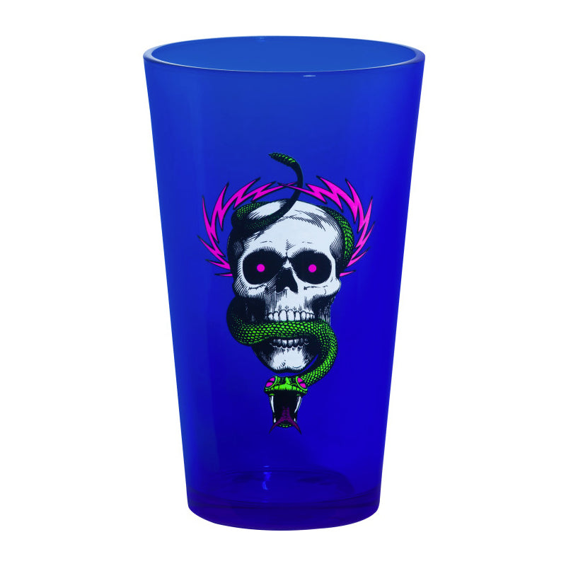 Powell Peralta - McGill Skull & Snake 16oz Pint Glass - Blacklight