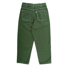 Load image into Gallery viewer, Theories - Plaza Jeans Hunter - Green/White Contrast Stitch