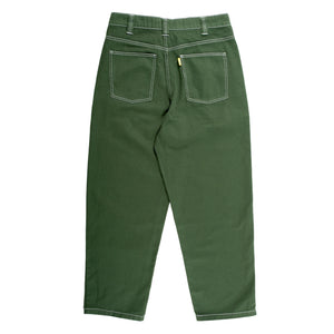 Theories - Plaza Jeans Hunter - Green/White Contrast Stitch