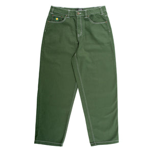 Theories - Plaza Jeans Hunter - Green/White Contrast Stitch