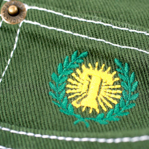 Theories - Plaza Jeans Hunter - Green/White Contrast Stitch