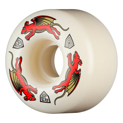 Powell Peralta - Dragon Formula Nano Rats Wheels 52mm x 34mm 93A AV4 - Off White/Red