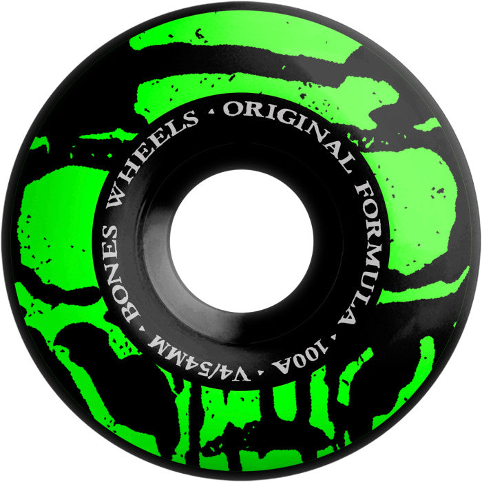 Bones Wheels - Mummy Skulls O.G. Formula Wheels Black - 54mm 100A V4 Wide