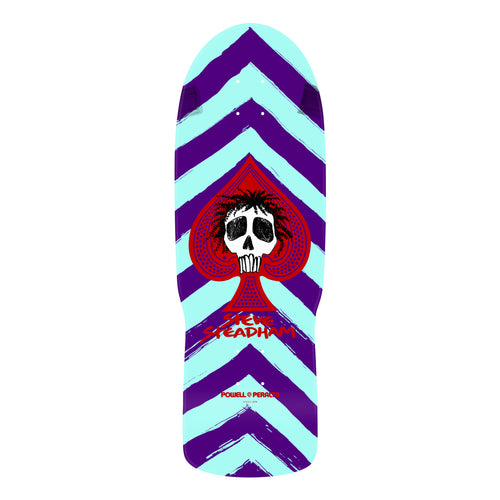 Powell Peralta - Steadham Skull & Spade Deck Purple/Aqua Reissue - 10