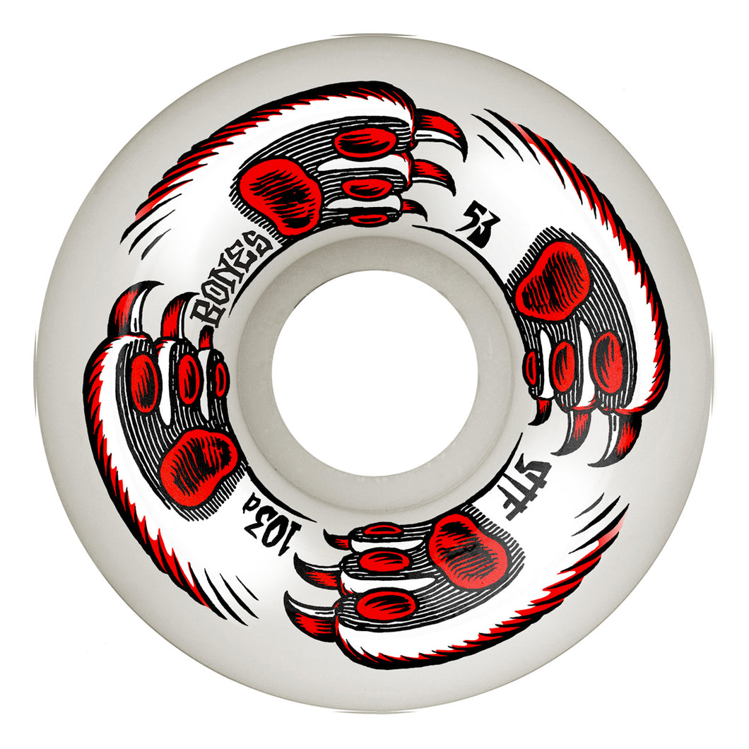 Bones Wheels - STF KITTY TWISTER Wheels White - 53mm 103A V5 Sidecut