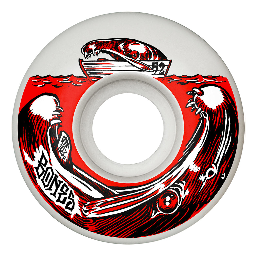 Bones Wheels - STF SALMON DINNER Wheels White - 52mm 103A V3 Slims