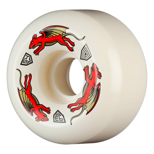 Powell Peralta - Dragon Formula Nano Rats Wheels 54mm x 34mm 93A AV6 - Off White/Red
