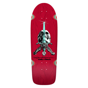 Powell Peralta - OG Ray Rodriguez Skull & Sword Reissue Deck Red Stain - 10"