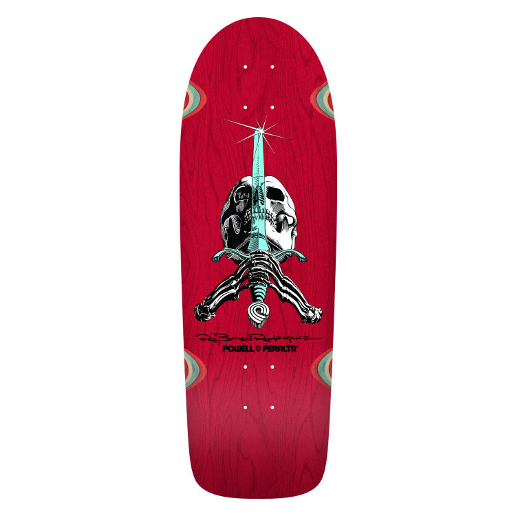 Powell Peralta - OG Ray Rodriguez Skull & Sword Reissue Deck Red Stain - 10