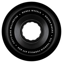 Load image into Gallery viewer, Bones Wheels - All Terrain Formula Rough Riders Black Wheels - 59mm 80A