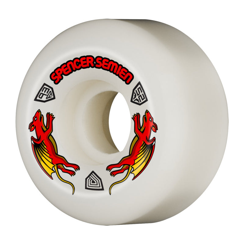 Powell Peralta - Pro Spencer Semien Nano Rat Wheels 52mm x 30mm 93A V5 - Off White