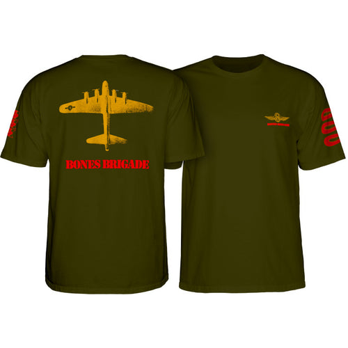 Powell Peralta - BONES BRIGADE OG Bomber Tee - Military Green