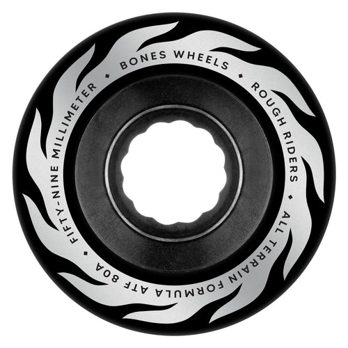 Bones Wheels - Rough Riders Eternal Flame ATF Black Wheels - 59mm 80A