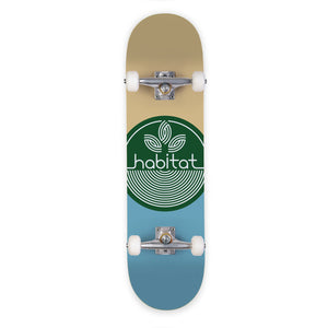 Habitat Skateboards - Leaf Dot Complete Blue/Cream - 7.75"