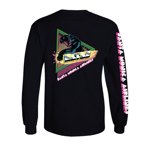 Santa Monica Airlines - Natas Neon Classic Long Sleeve Tee - Black