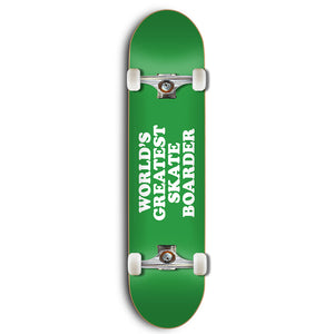 Skate Mental - World's Greatest Skateboarder Complete Green - 8"