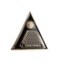 Load image into Gallery viewer, Theories - Theoramid Black Enamel Pin