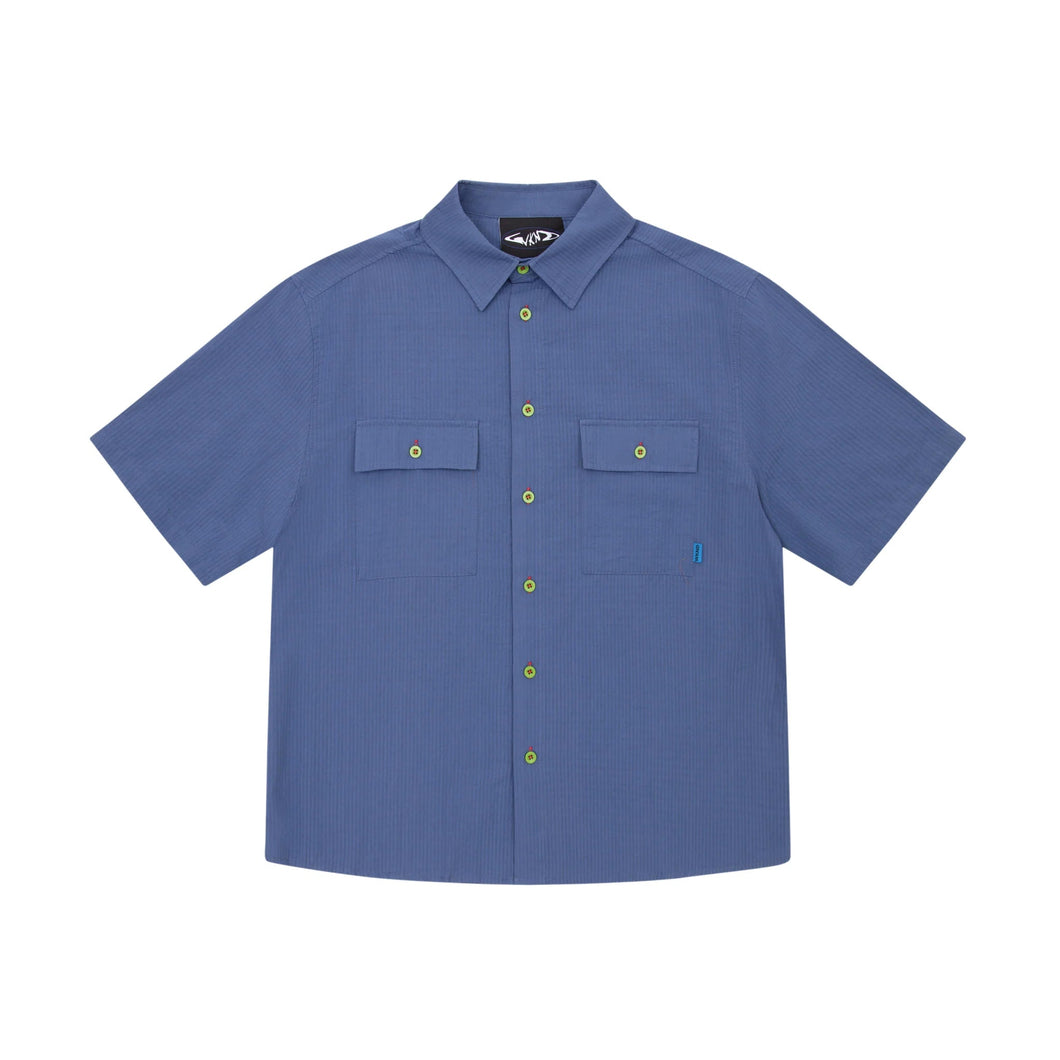 WKND - Wilson Shirt - Overdyed Blue - WKND Skateboards UK